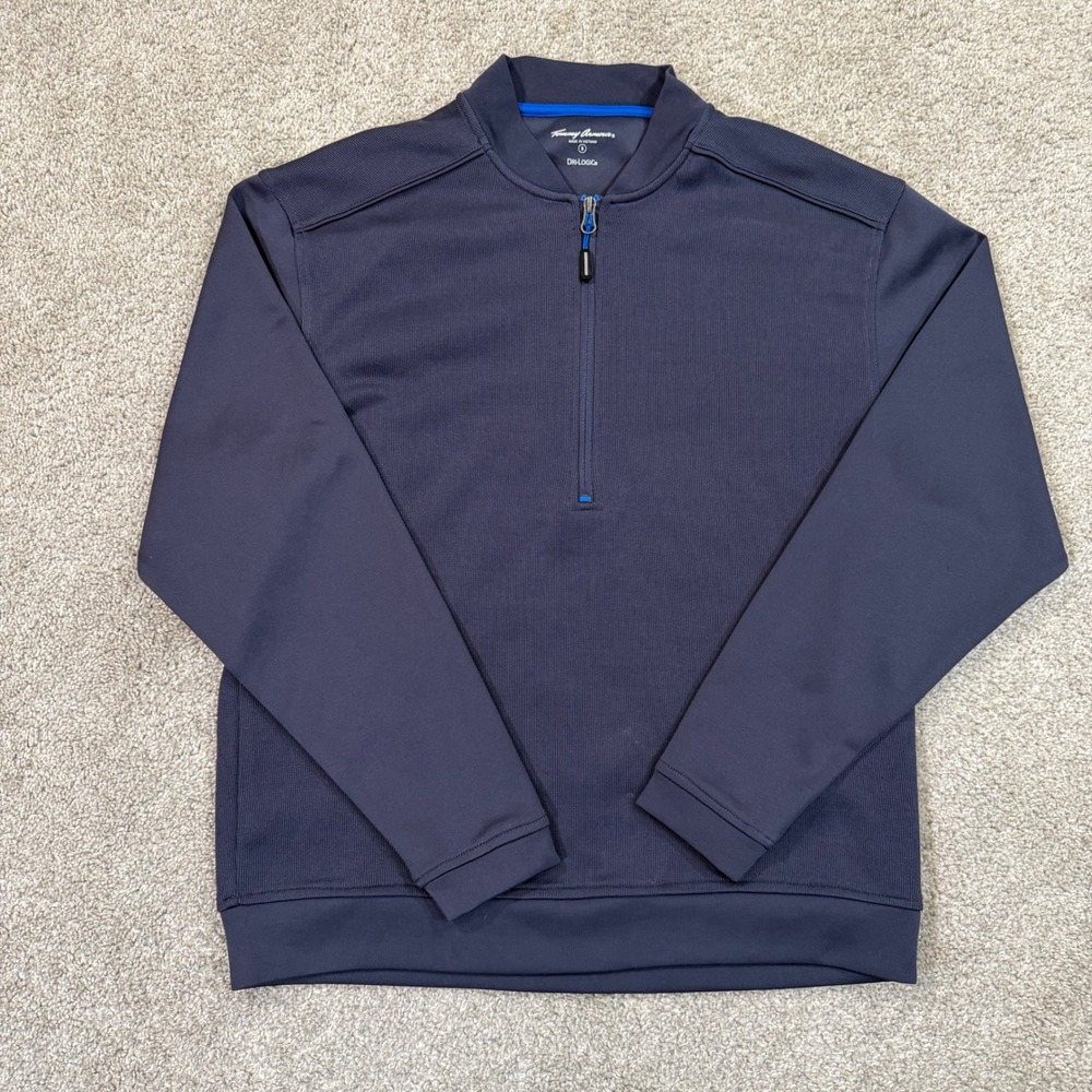 Tommy Armour Dri-Logic Mens S Blue 1/2 Zip Pullover Golf Sweater Pullover